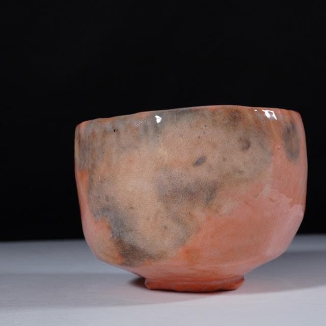 Sasaki Shōraku Kōetsu-Style Bishamondō Red Raku Chawan — Tea Bowl