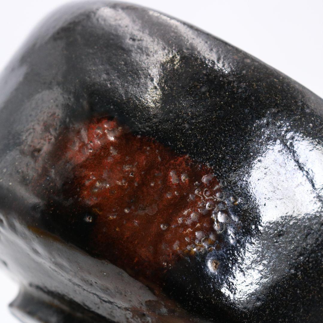 Black Raku Chawan by Raku Tannyū, 10th-Generation Kichizaemon — Edo-Period Kuro-Raku Tea Bowl with Tomobako