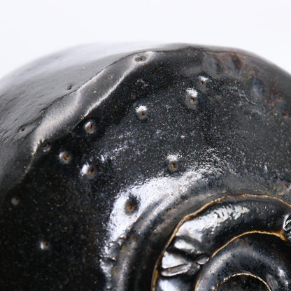 Black Raku Chawan by Raku Tannyū, 10th-Generation Kichizaemon — Edo-Period Kuro-Raku Tea Bowl with Tomobako