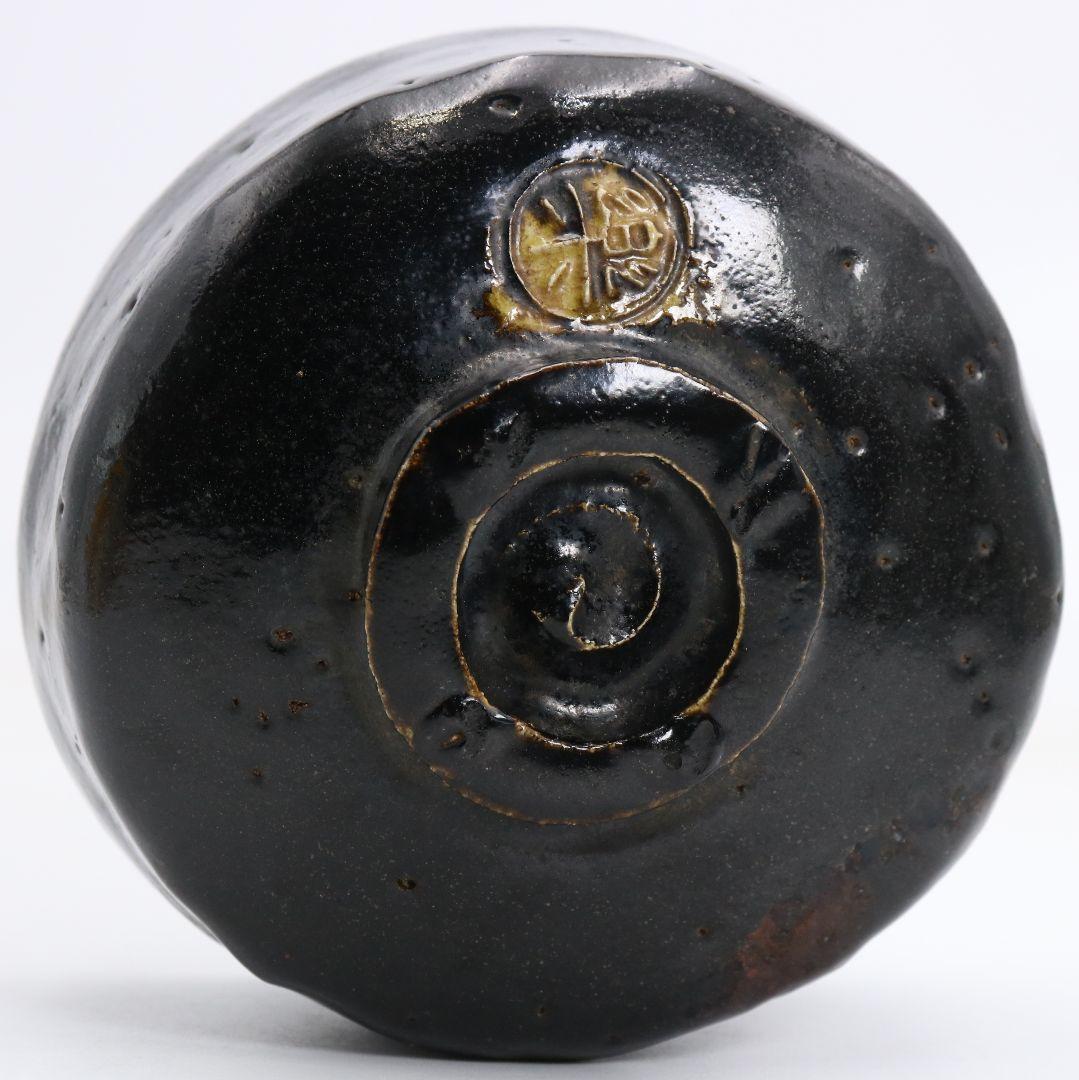 Black Raku Chawan by Raku Tannyū, 10th-Generation Kichizaemon — Edo-Period Kuro-Raku Tea Bowl with Tomobako