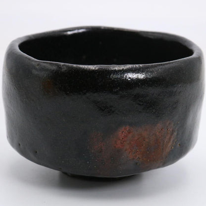 Black Raku Chawan by Raku Tannyū, 10th-Generation Kichizaemon — Edo-Period Kuro-Raku Tea Bowl with Tomobako