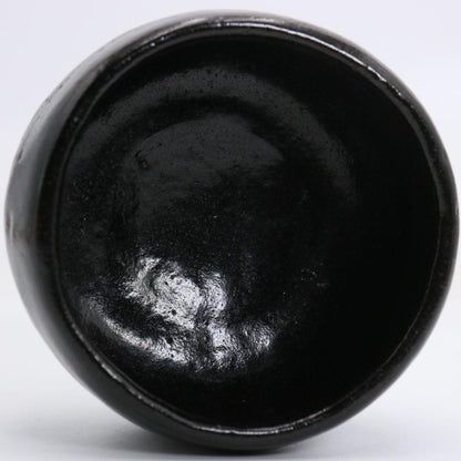 Black Raku Chawan by Raku Tannyū, 10th-Generation Kichizaemon — Edo-Period Kuro-Raku Tea Bowl with Tomobako