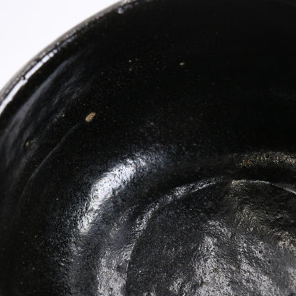Black Raku Chawan by Raku Tannyū, 10th-Generation Kichizaemon — Edo-Period Kuro-Raku Tea Bowl with Tomobako