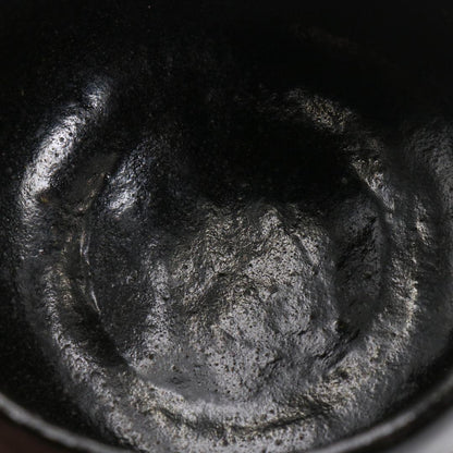 Black Raku Chawan by Raku Tannyū, 10th-Generation Kichizaemon — Edo-Period Kuro-Raku Tea Bowl with Tomobako