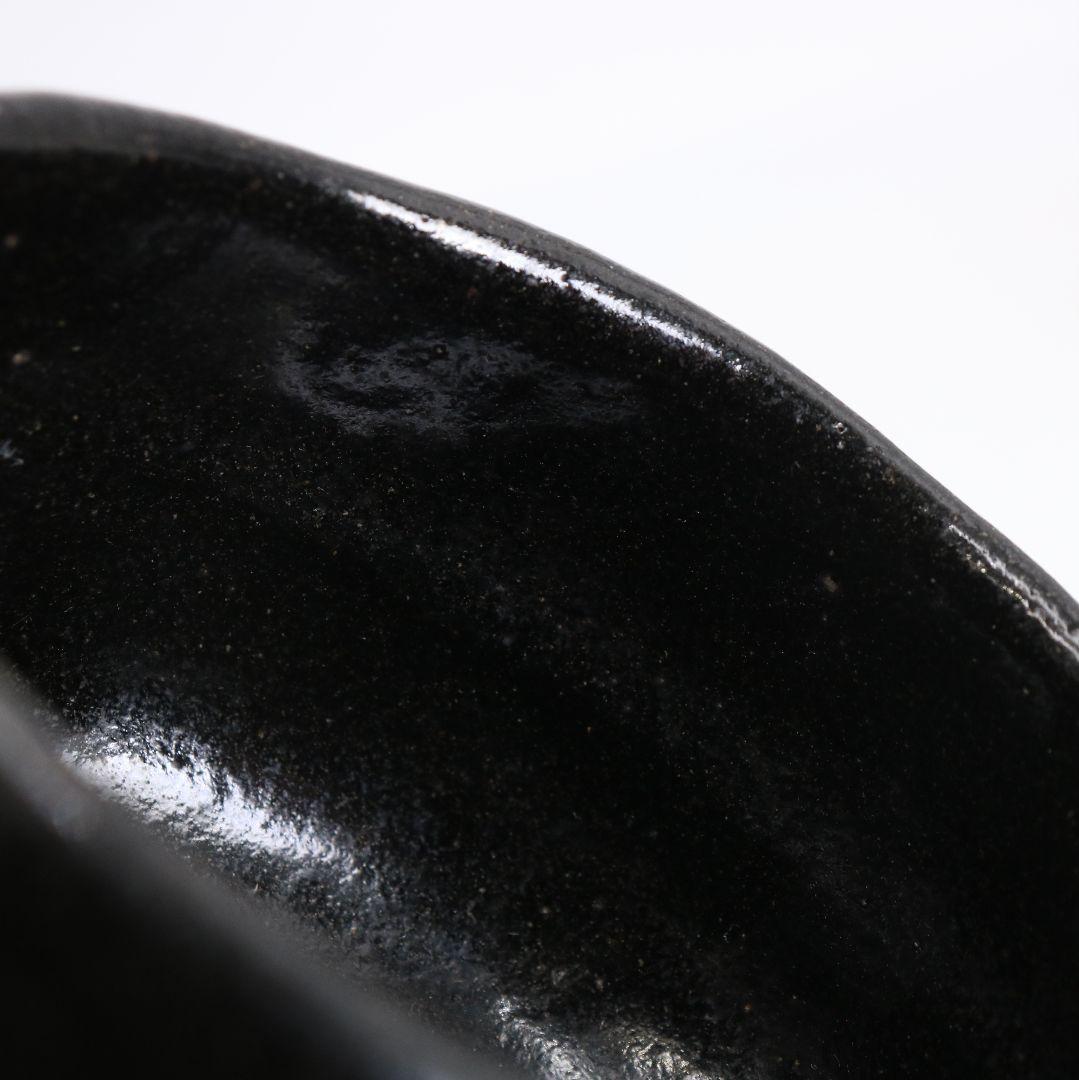 Black Raku Chawan by Raku Tannyū, 10th-Generation Kichizaemon — Edo-Period Kuro-Raku Tea Bowl with Tomobako