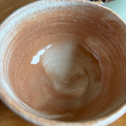 Hagi Ware Kinutoku Kogei-an Chawan — Blush Pink Crackle Glaze Matcha Bowl by Kinuya Tokubei