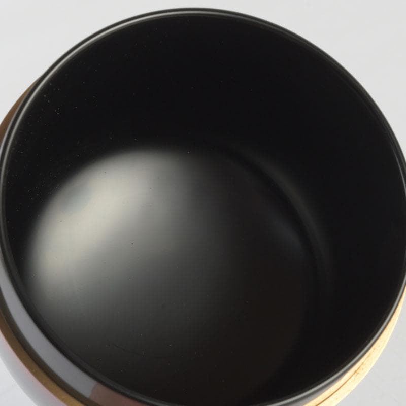 Akebono Choju Natsume — Domyo Soko | Vermilion-to-Black Dawn Lacquer with Crane-Turtle Maki-e | Tachibana Daiki Authentication | Daitokuji Murase Seal