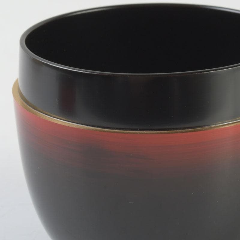 Akebono Choju Natsume — Domyo Soko | Vermilion-to-Black Dawn Lacquer with Crane-Turtle Maki-e | Tachibana Daiki Authentication | Daitokuji Murase Seal