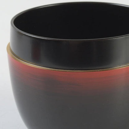 Akebono Choju Natsume — Domyo Soko | Vermilion-to-Black Dawn Lacquer with Crane-Turtle Maki-e | Tachibana Daiki Authentication | Daitokuji Murase Seal