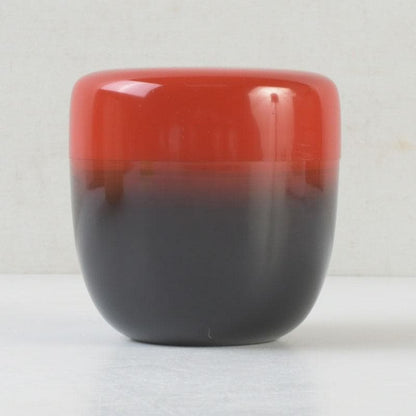 Akebono Choju Natsume — Domyo Soko | Vermilion-to-Black Dawn Lacquer with Crane-Turtle Maki-e | Tachibana Daiki Authentication | Daitokuji Murase Seal