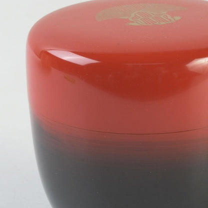 Akebono Choju Natsume — Domyo Soko | Vermilion-to-Black Dawn Lacquer with Crane-Turtle Maki-e | Tachibana Daiki Authentication | Daitokuji Murase Seal