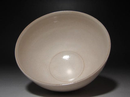Kishu Ware Aoi Kiln Spring Wildflower Tea Bowl — Houunsai Kaō, Crackle Glaze, 15th Urasenke