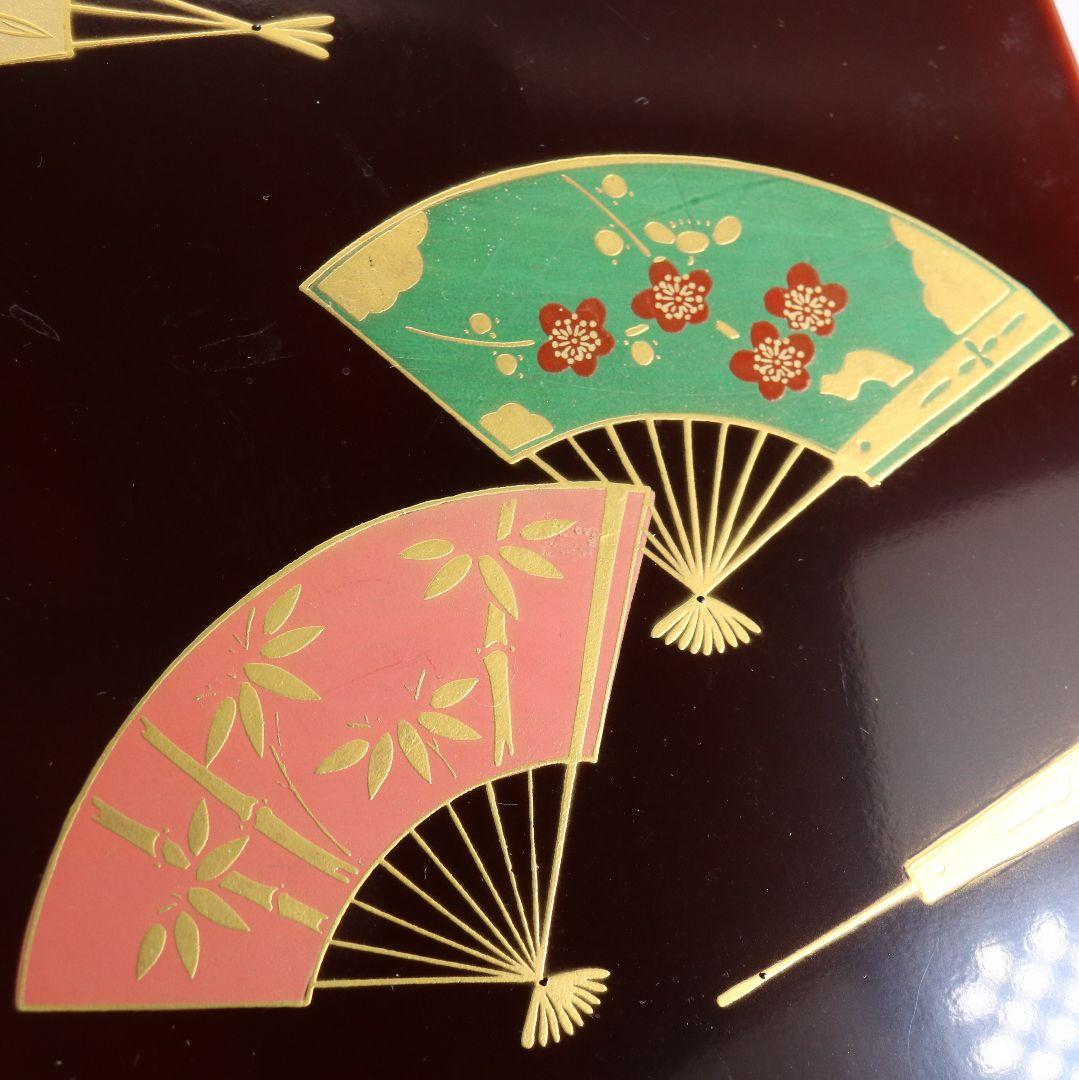 Wajima-nuri Chabako Tea Box Set Senmen Fan Maki-e by Maeda Toshio