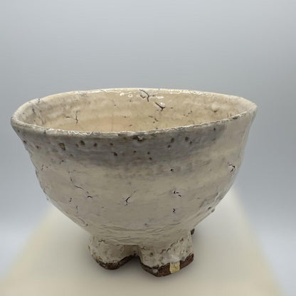 Kinkai Wari-Kodai Tea Bowl by 4th Gen Mashimizu Zoroku - Kyoto Master Chawan