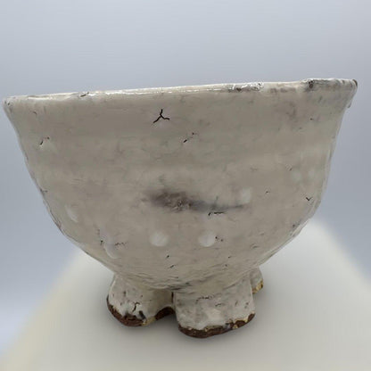 Kinkai Wari-Kodai Tea Bowl by 4th Gen Mashimizu Zoroku - Kyoto Master Chawan