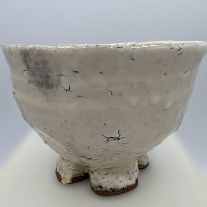 Kinkai Wari-Kodai Tea Bowl by 4th Gen Mashimizu Zoroku - Kyoto Master Chawan