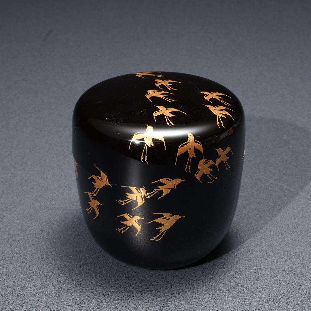 Nakamura Takaya Suma Landscape Maki-e Natsume — Gold Plovers, Genji Reference, Signed Box