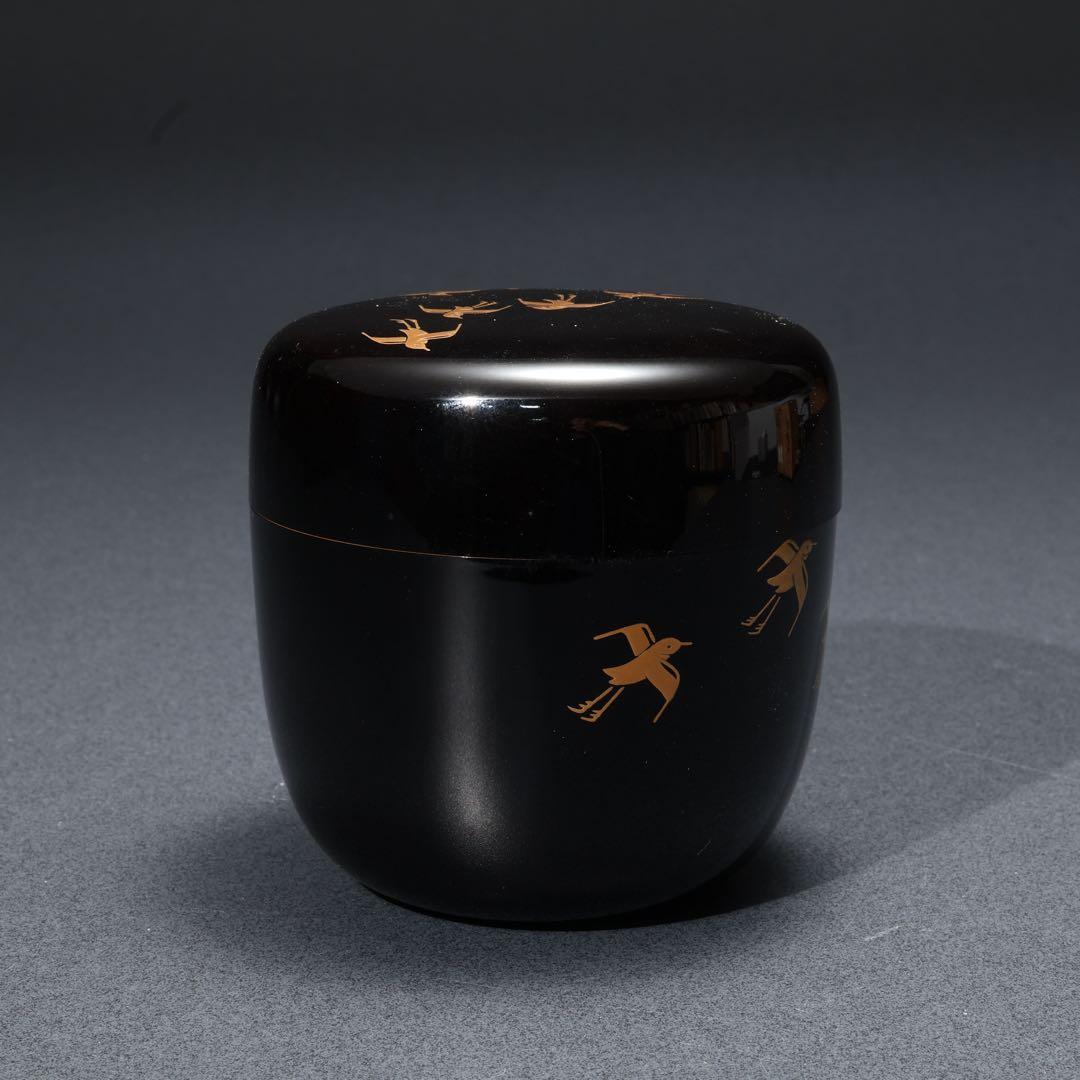 Nakamura Takaya Suma Landscape Maki-e Natsume — Gold Plovers, Genji Reference, Signed Box