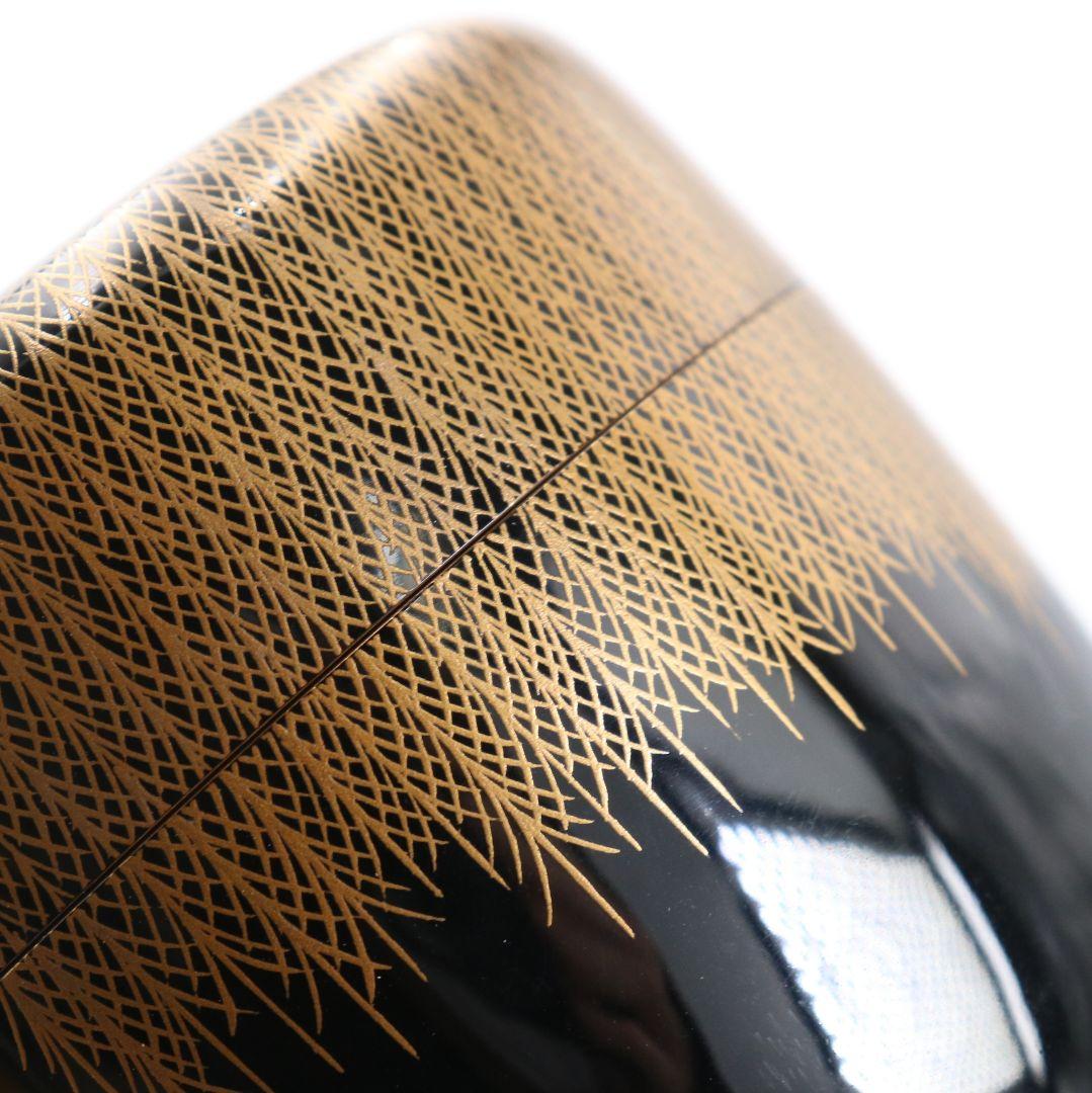 Wajima-nuri Yanagi Maki-e Ō-Natsume by Miyakita | Weeping Willow Gold