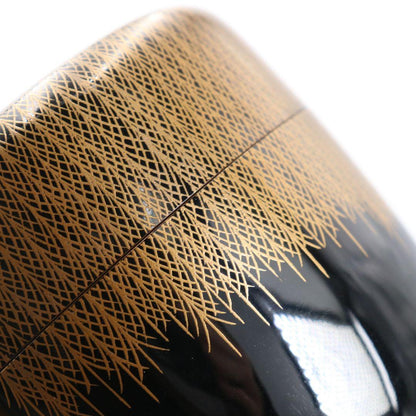 Wajima-nuri Yanagi Maki-e Ō-Natsume by Miyakita | Weeping Willow Gold