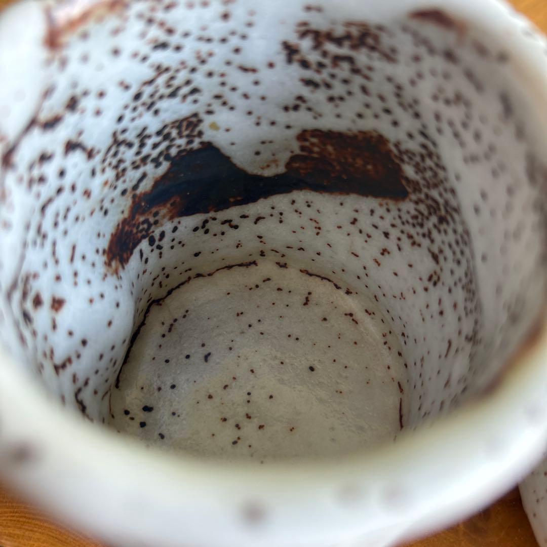 Shino Meoto Yunomi Tea Cup Set by Craft Moriyama — Beni-Shino Iron Glaze, Wheel-Thrown, Tomobako