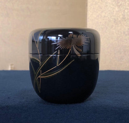Sagiso Egret Orchid O-Natsume Tea Caddy — Hasegawa Yusai Maki-e