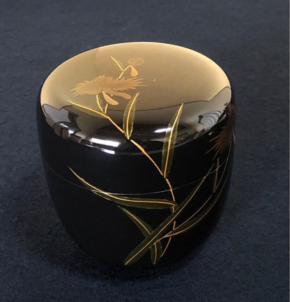 Sagiso Egret Orchid O-Natsume Tea Caddy — Hasegawa Yusai Maki-e
