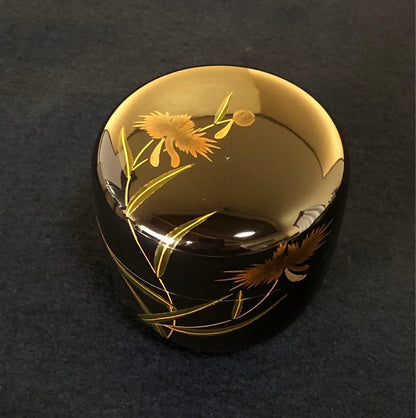 Sagiso Egret Orchid O-Natsume Tea Caddy — Hasegawa Yusai Maki-e
