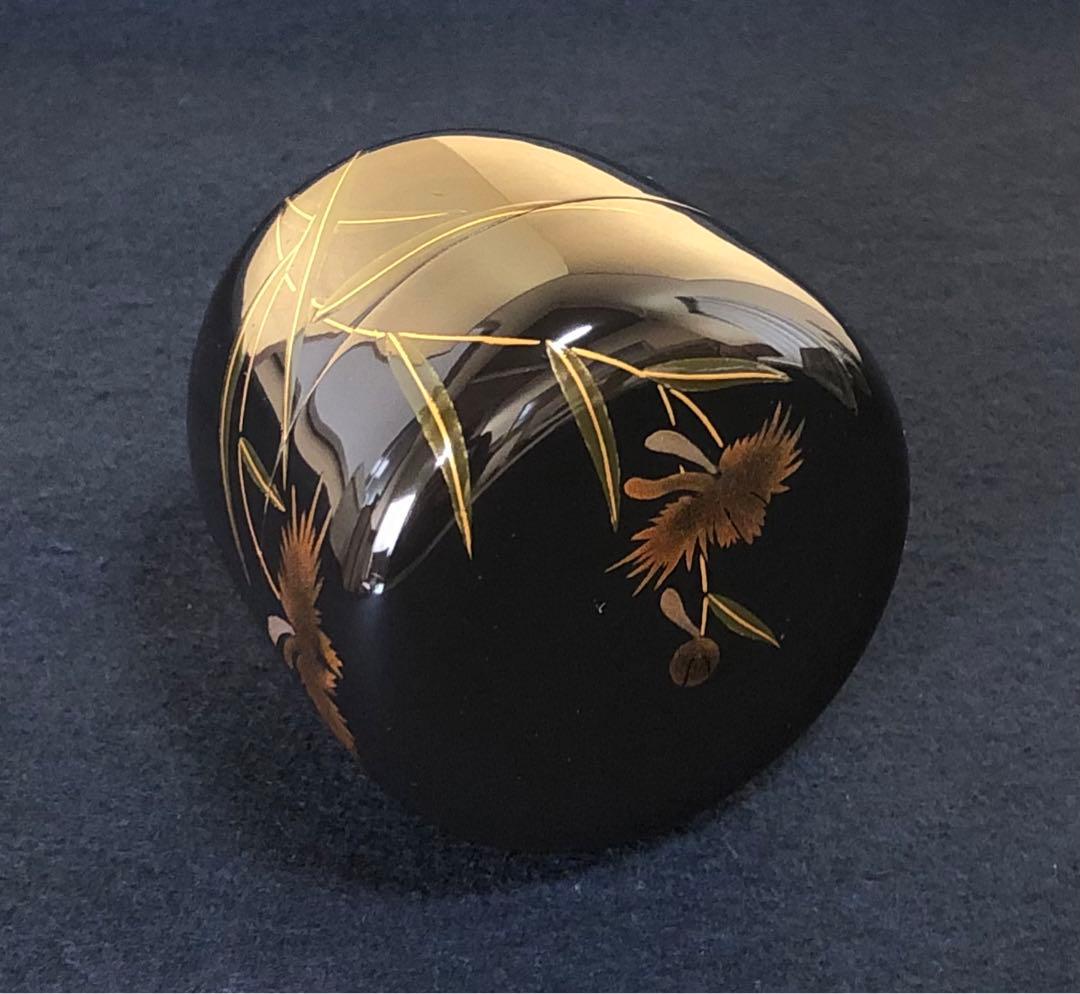 Sagiso Egret Orchid O-Natsume Tea Caddy — Hasegawa Yusai Maki-e