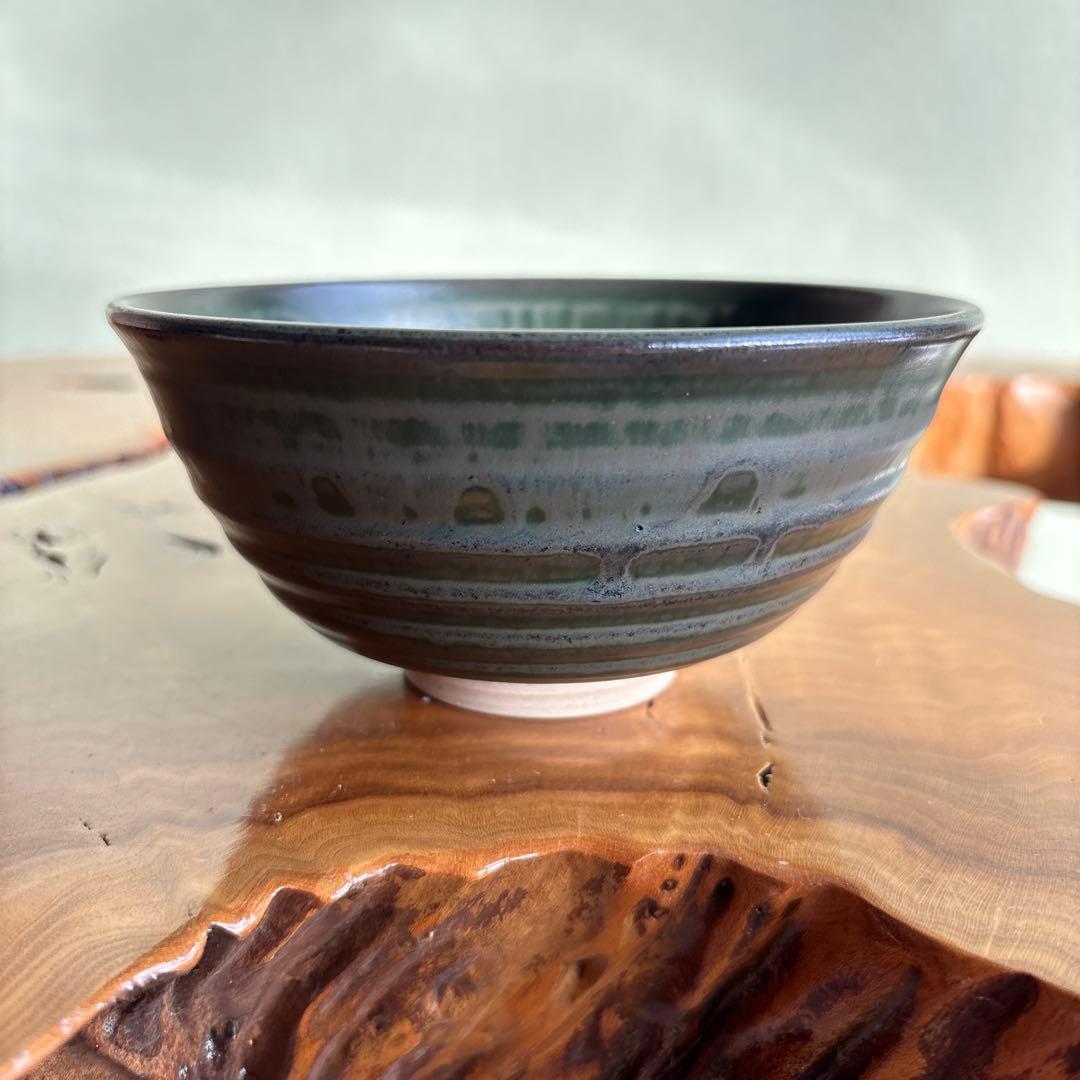 Matsumoto Isashi Yohen Glaze Wide Matcha Bowl Tea Ceremony with Original Box