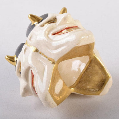 Nishimura Tokusen Kyo-yaki Hannya Demon Mask Futaoki Lid Rest