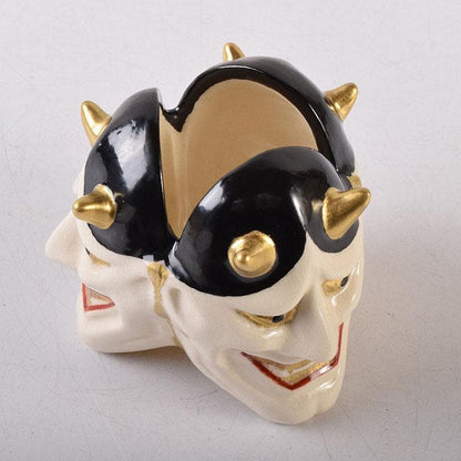 Nishimura Tokusen Kyo-yaki Hannya Demon Mask Futaoki Lid Rest