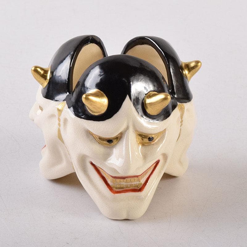 Nishimura Tokusen Kyo-yaki Hannya Demon Mask Futaoki Lid Rest