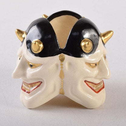 Nishimura Tokusen Kyo-yaki Hannya Demon Mask Futaoki Lid Rest
