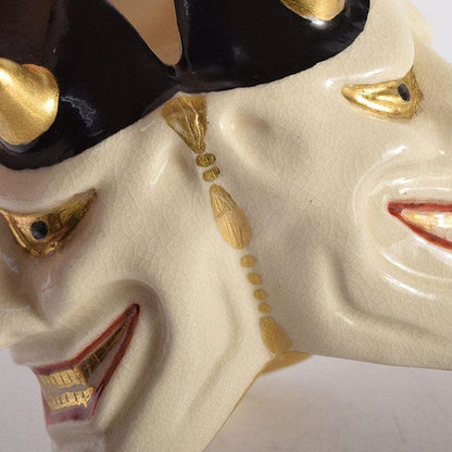 Nishimura Tokusen Kyo-yaki Hannya Demon Mask Futaoki Lid Rest