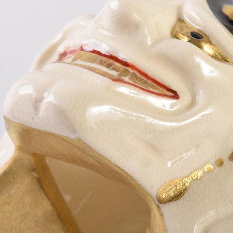 Nishimura Tokusen Kyo-yaki Hannya Demon Mask Futaoki Lid Rest