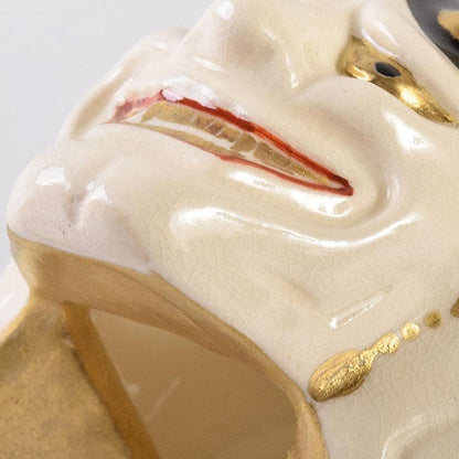 Nishimura Tokusen Kyo-yaki Hannya Demon Mask Futaoki Lid Rest