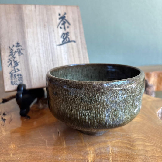 Ash-Glazed Chawan by Hino Yoshinaga — Taisha-gama, Izumo