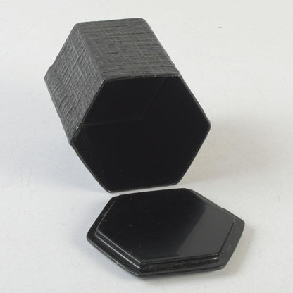 Nakamura Soetsu Yamanaka-Nuri Kuro Ikkan Kakitsubata Maki-e Tea Caddy Tomobako