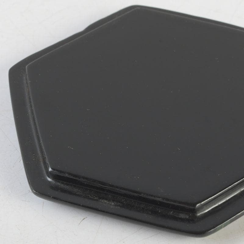 Nakamura Soetsu Yamanaka-Nuri Kuro Ikkan Kakitsubata Maki-e Tea Caddy Tomobako
