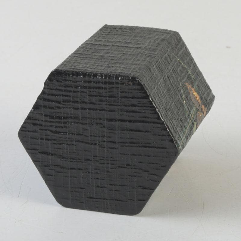 Nakamura Soetsu Yamanaka-Nuri Kuro Ikkan Kakitsubata Maki-e Tea Caddy Tomobako