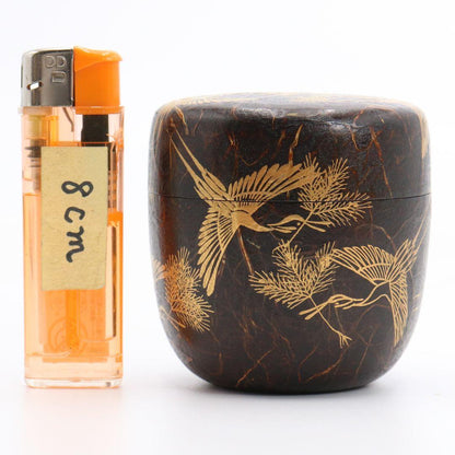 Washi-Bari Maki-e Crane & Pine Chu-Natsume by Masamine