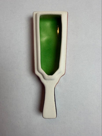 Shiunzo Iro-e Hagoita Kogo Incense Container, Paddle Form with Phoenix Design