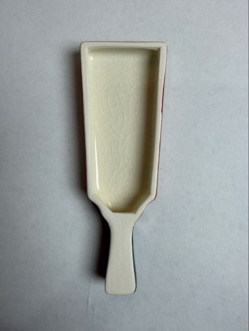 Shiunzo Iro-e Hagoita Kogo Incense Container, Paddle Form with Phoenix Design
