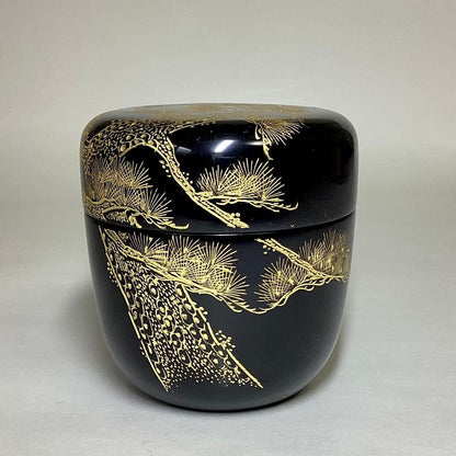 Black Lacquer Natsume — Oimatsu Chinkin by Takeshi, Tomobako