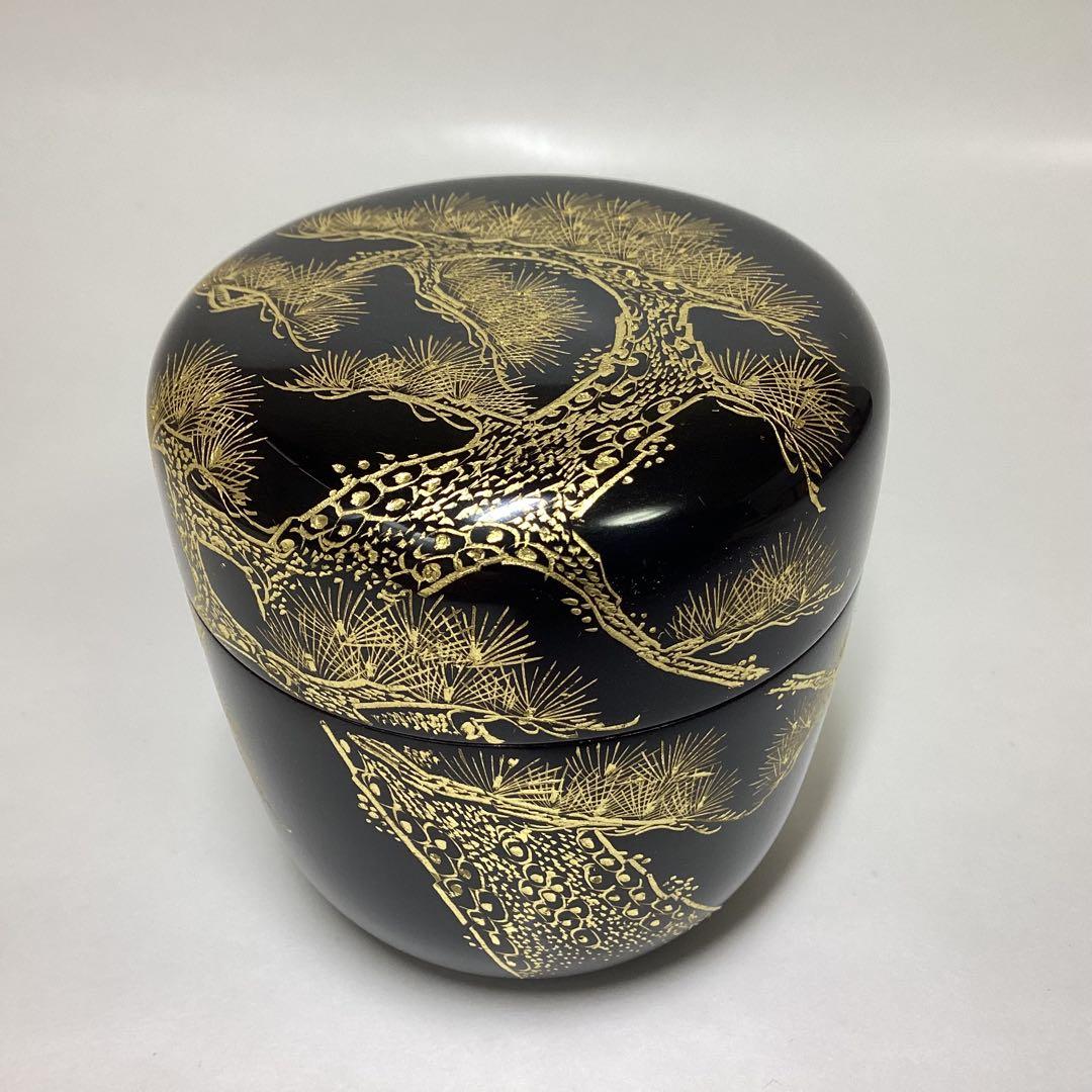 Black Lacquer Natsume — Oimatsu Chinkin by Takeshi, Tomobako