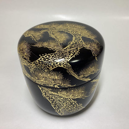 Black Lacquer Natsume — Oimatsu Chinkin by Takeshi, Tomobako
