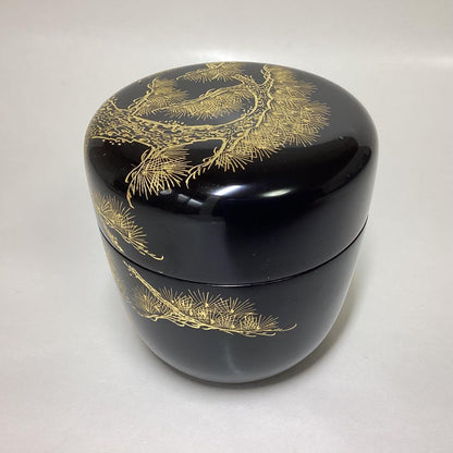 Black Lacquer Natsume — Oimatsu Chinkin by Takeshi, Tomobako