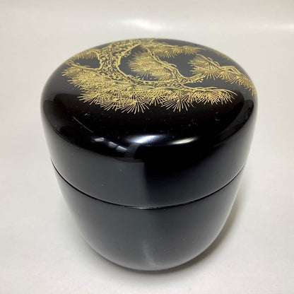 Black Lacquer Natsume — Oimatsu Chinkin by Takeshi, Tomobako