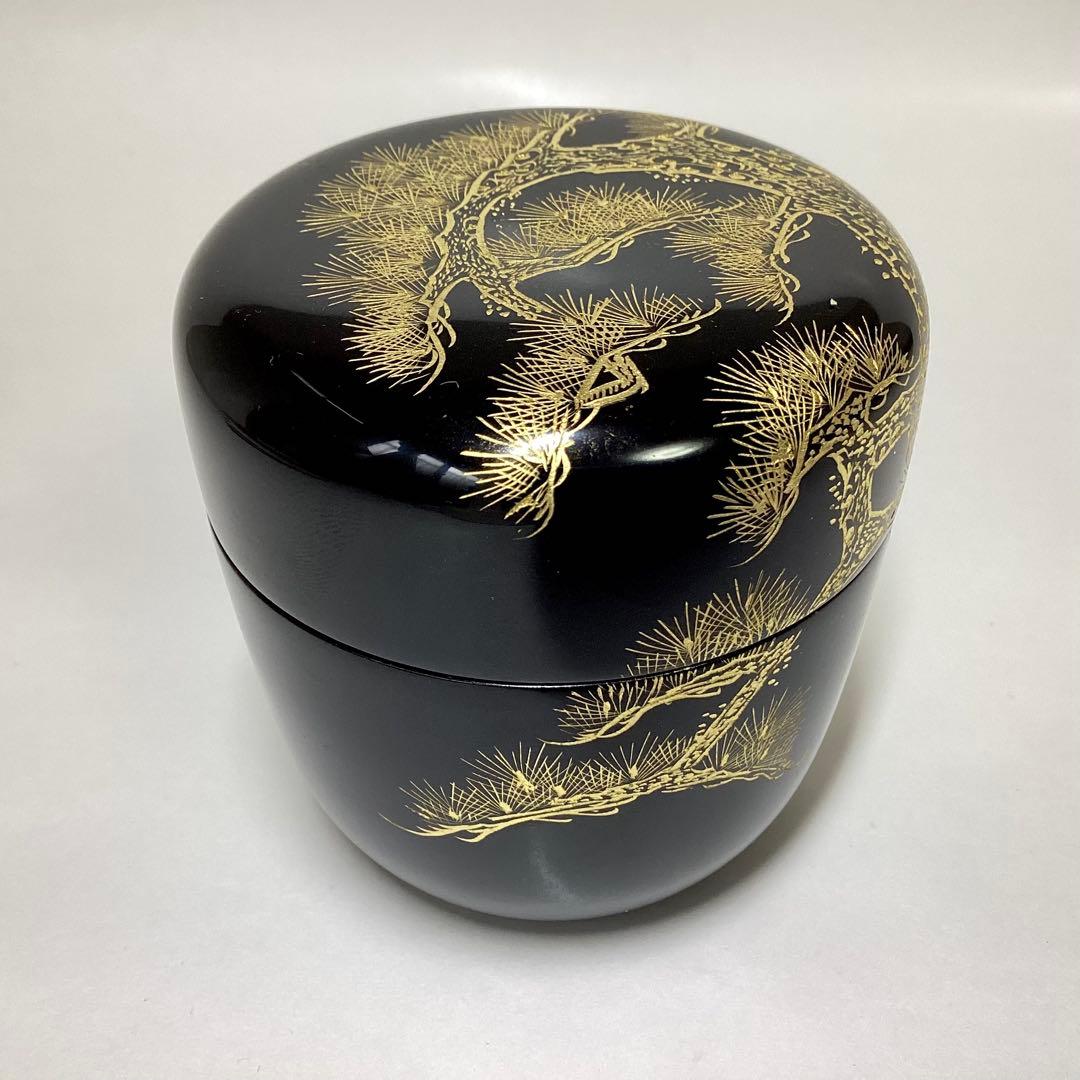 Black Lacquer Natsume — Oimatsu Chinkin by Takeshi, Tomobako